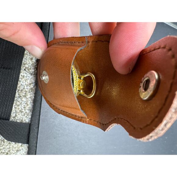 Vtg Milan Men’s Quartz Pocket Watch Black Dial w/ Leather Case 41.6mm MLN1070 - Picture 11 of 11